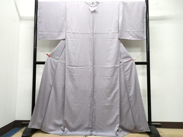 平和屋着物○上質な色無地 葡萄鼠色 正絹 逸品 CAAX1093vf