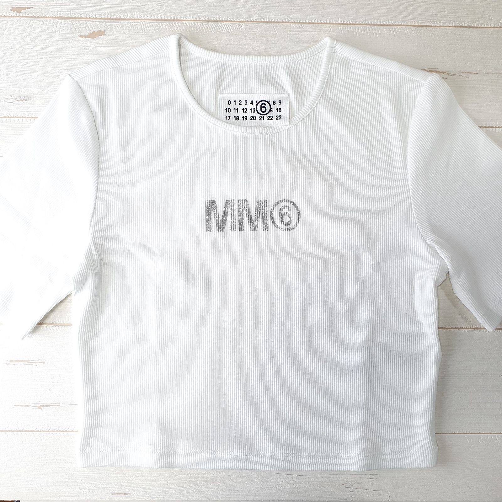 新品・未使用】MM6 Maison Margiela Kids クロップドTシャツ ホワイト