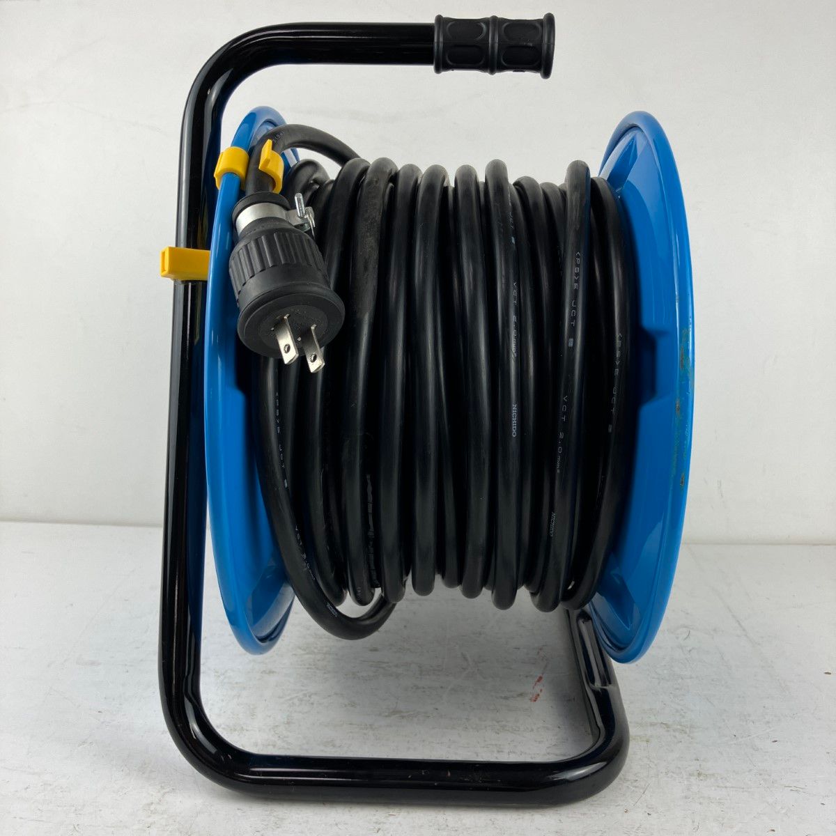 ЗЗNICHIDO 100v 30m コードリール ドラム NPW-EK33RE スカイブルー HRDEVELOPMENT_JP