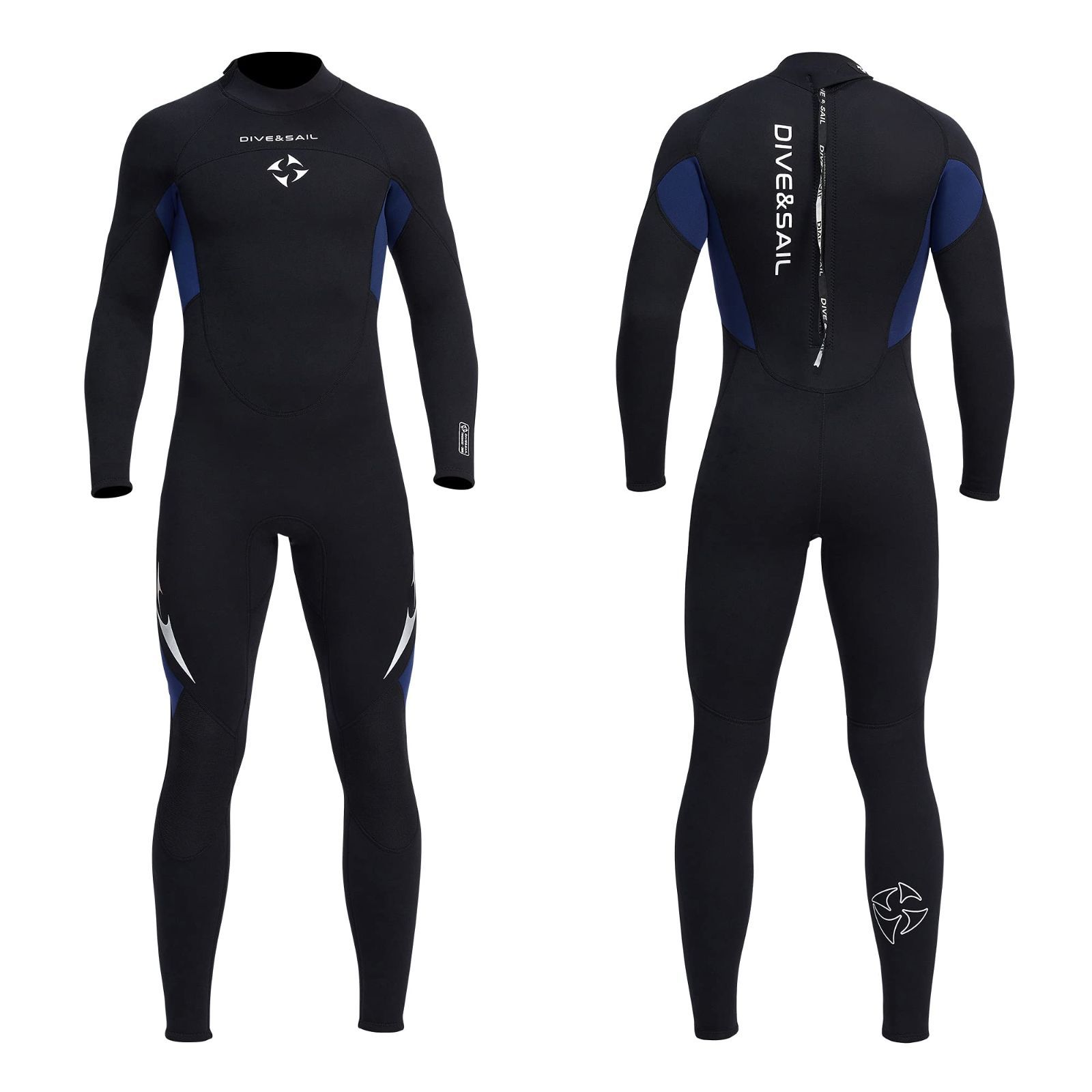 Color ブルー_Size L Owntop ウェットスーツ フルスーツ メンズ 3mm ストレッチ ネオプレン素材 日焼け止め UVカット 保温 ワンピース ダイビング サーフィン フィッシング マリンスポーツ 男性 ウォータースーツ ブラック ブルー L