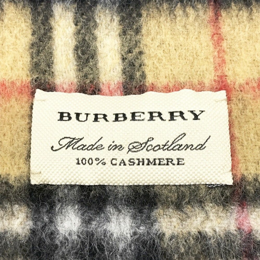 BURBERRY バーバリー ノバチェック カシミヤ マフラー ブラウン系 BURBERRY バーバリー カシミヤ マフラー ノバチェック柄 ブラウン系
