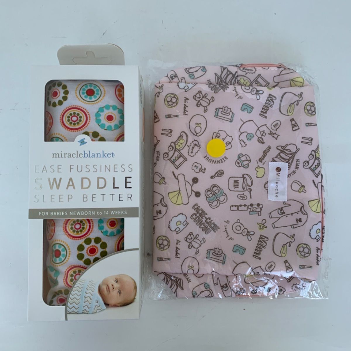 Miracle Blanket ミラクルブランケット おくるみ 魔法のおくるみ スワドル ベビー シルクドフルール おまけ おむつポーチ付き