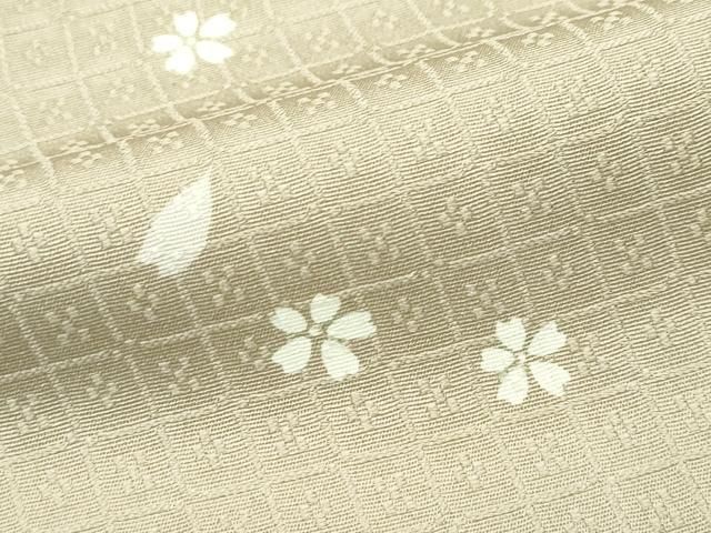 平和屋本店□極上 小紋 蛍暈し 舞花文 利休茶色地 鈴乃屋扱い 逸品 未