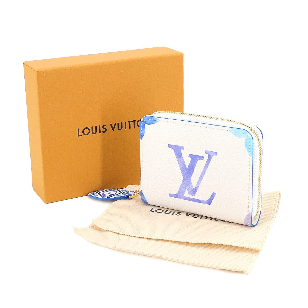 未使用 展示品 ルイ ヴィトン LOUIS VUITTON バイザプール モノグラム ジッピー コインパース コインケース ホワイト ブルー  90226313 - メルカリ