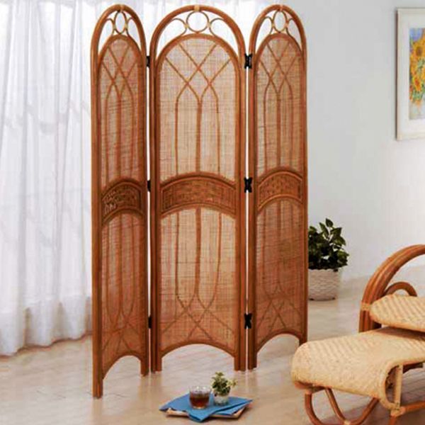 アジアンテイスト　天然木3連パーテーション アジアンテイスト 天然木3連パーテーション