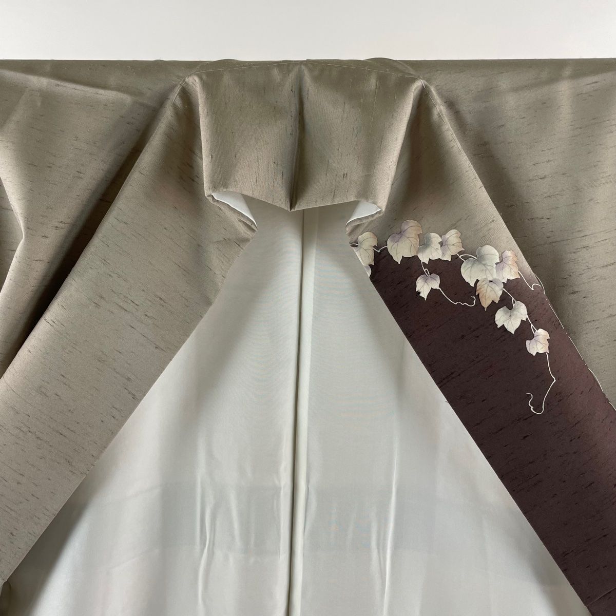 平和屋着物▽お召 単衣 色紙文 正絹 逸品 AAAZ9407fy