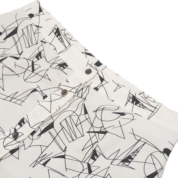 6(ROKU) BEAUTY＆YOUTH ロクビューティアンドユース LINE PRINT SKIRT 