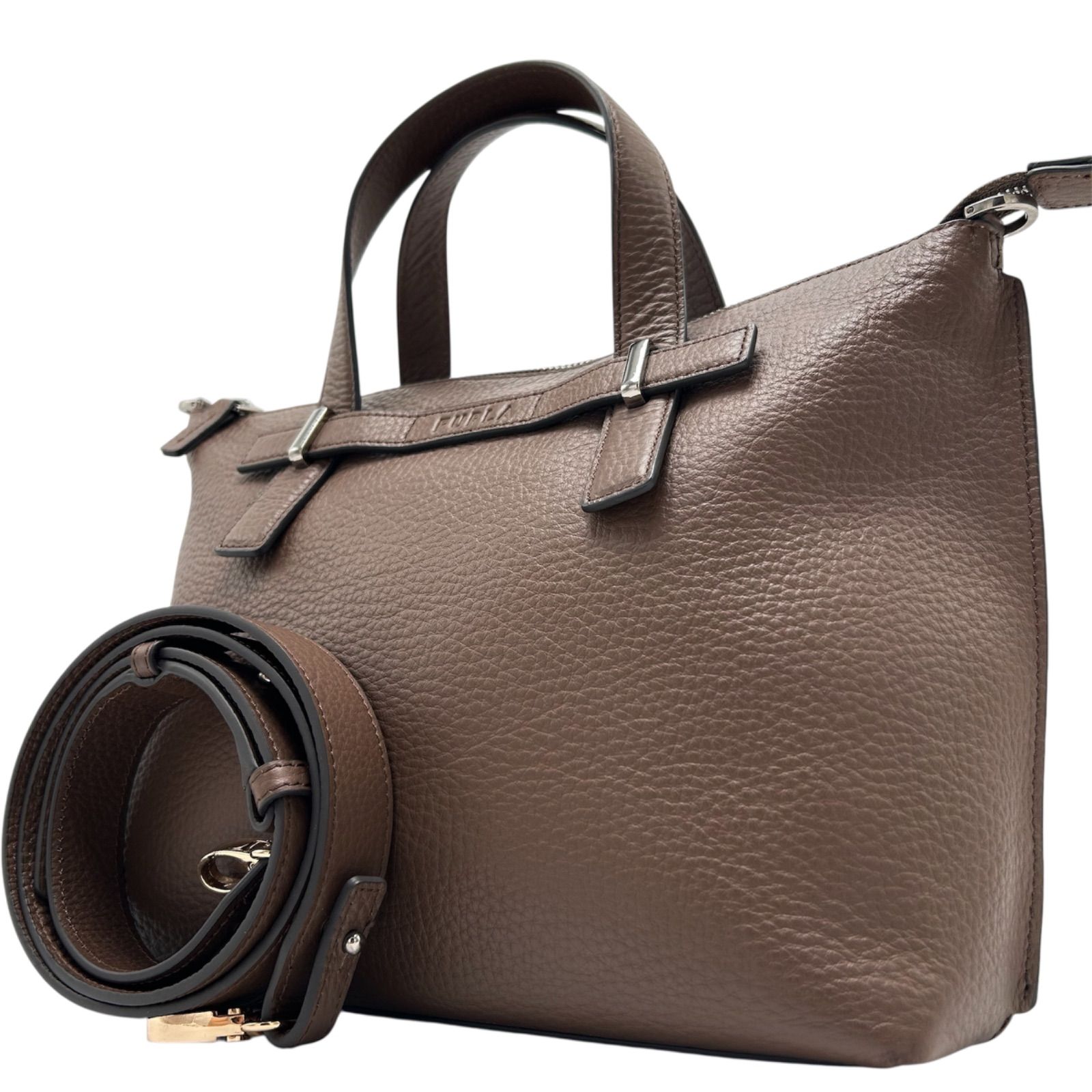 美品 FURLA フルラ ジョーヴェ ハンドバッグ ショルダー 2way トート 