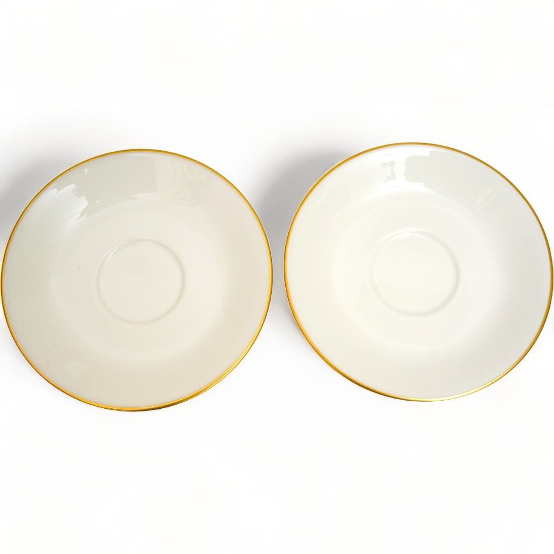 希少】大倉陶園 色蒔エンボス デミタスカップ&ソーサー マロン 2客  