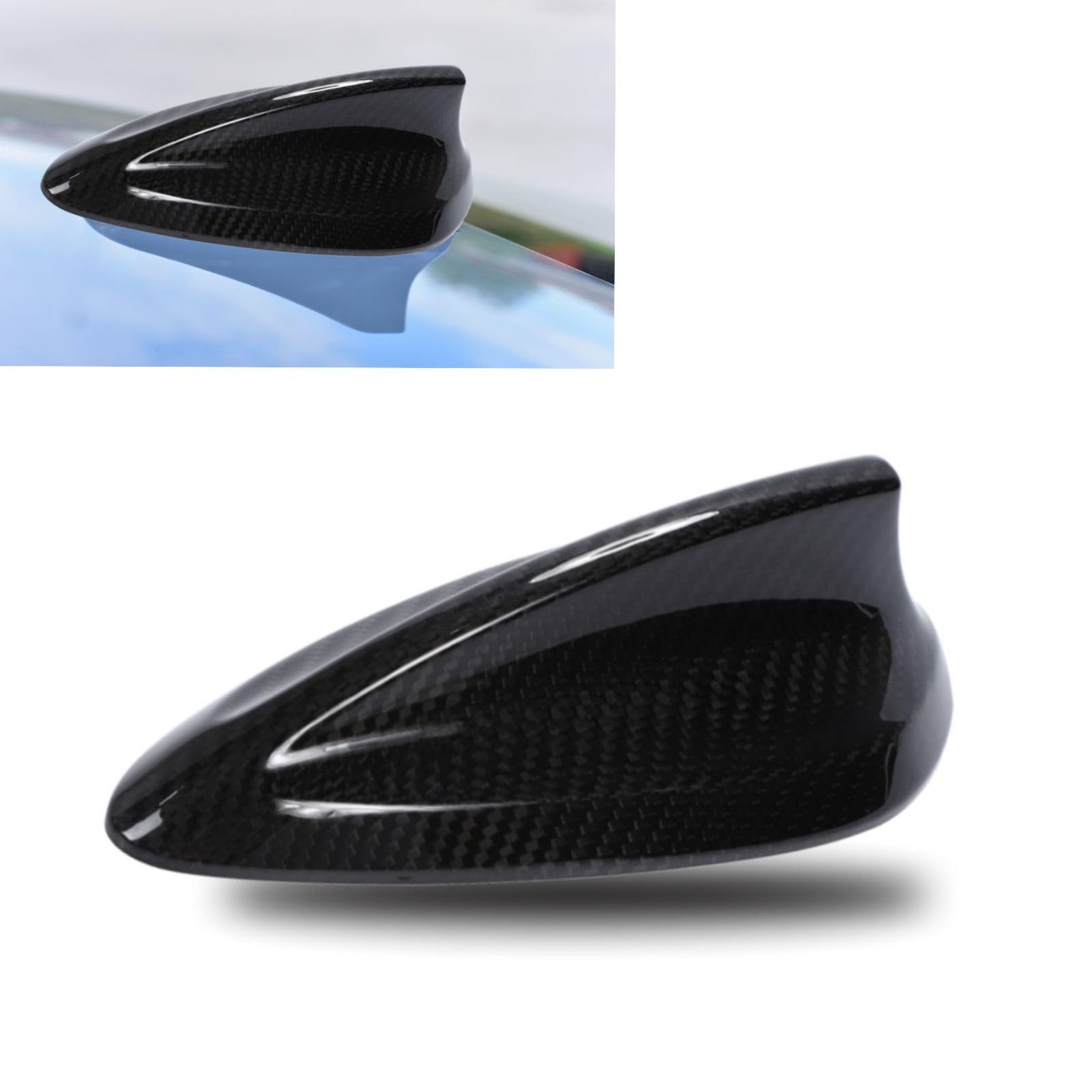 BMW シャークフィンアンテナカバー リアルカーボン製 ブラック F22 F30 F32 G30 適合 社外品 (カーボン) [カーボン]
