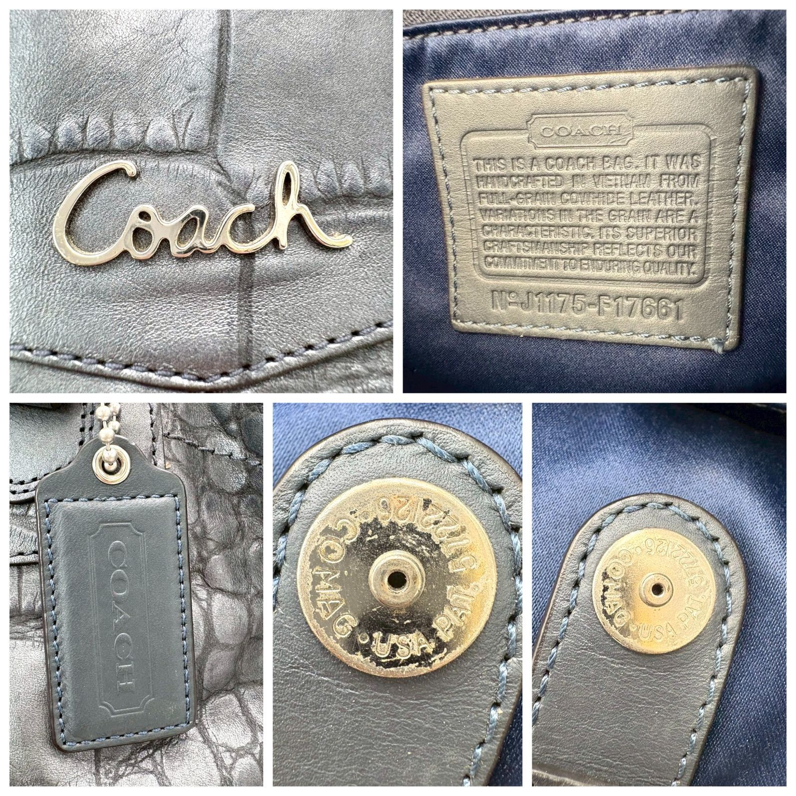 ❗️✨クール系アイテム✨❗️】COACH コーチ クロコ型押し トート 