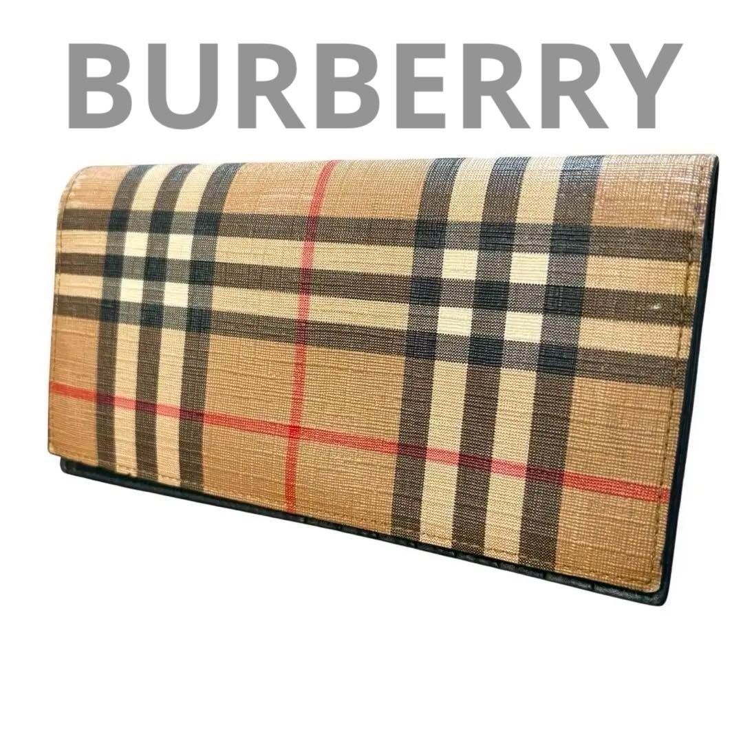 現行品 BURBERRY バーバリー ノバチェック メガチェック 長財布