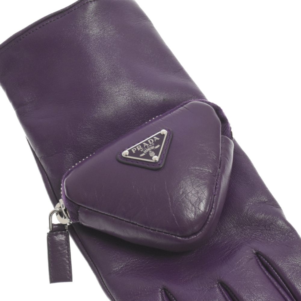 PRADA (プラダ) ナッパレザー グローブ 手袋 パープル 2GG137
