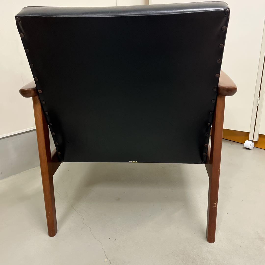 カリモク Kチェア ソファ 1人 レザー ブラック karimoku 2 カリモク Kチェア ソファ 1人 レザー ブラック karimoku 2