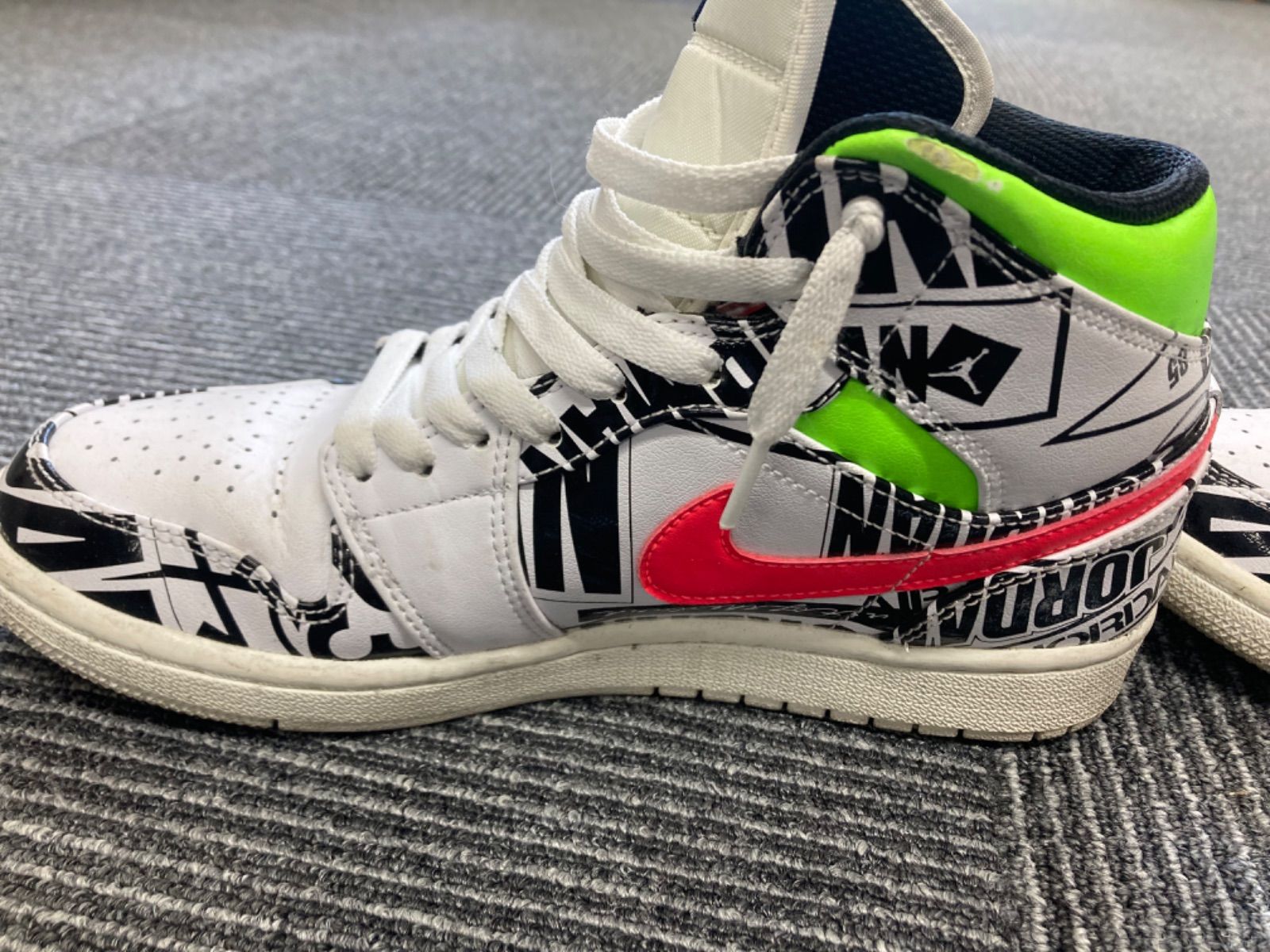 NIKE AIR JORDAN 1 MID ALL OVER LOGOS サイズ25センチ 【ファッション 