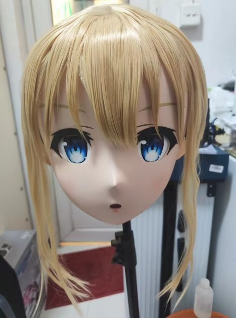 ☆即納 全頭マスク カツラ付き ロック付き NO.467 ドール ヘッド