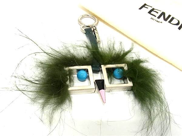 □極美品□ FENDI フェンディ バッグバグズ モンスター ファー