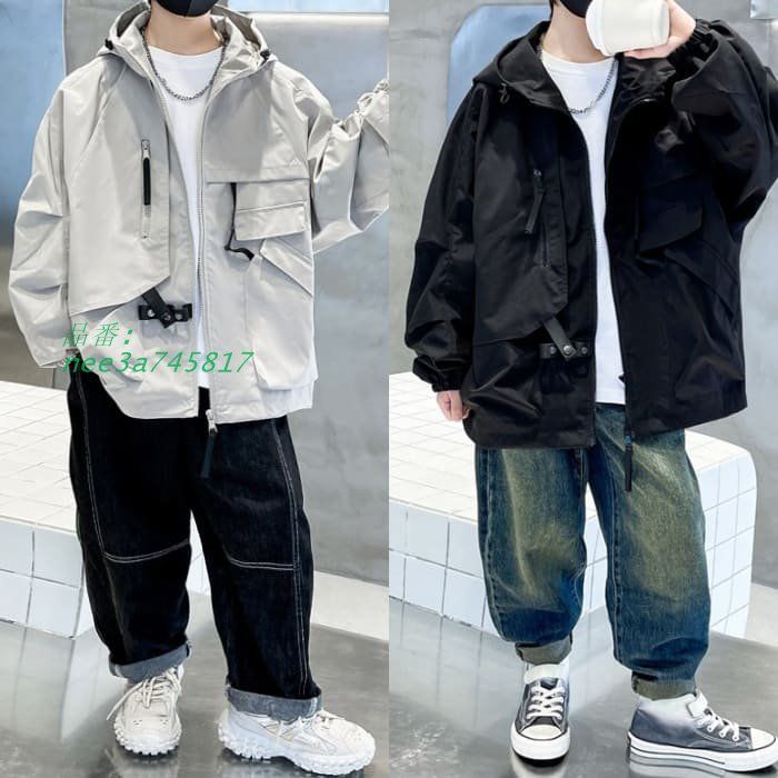 フード付きジャケット 春秋