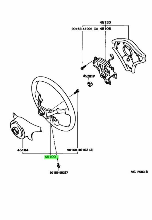 ●未使用 TOYOTA トヨタ AE101 CE10#,EE10# カローラ 純正 ステアリング ホイール ASSY 1991/06-2002/06