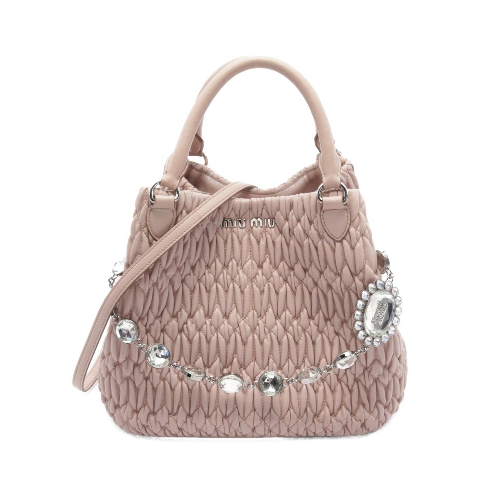 ミュウ ミュウ Miu Miu ハンドバッグ NAPPA CRYSTAL マテラッセ RN0896 