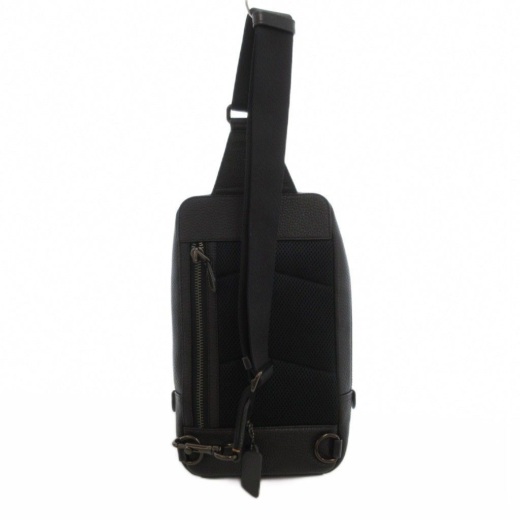 コーチ COACH ゴッサム パック ボディバッグ 肩掛け 斜め掛け 2 WAY ぺブル レザー 黒 C 5331 UO