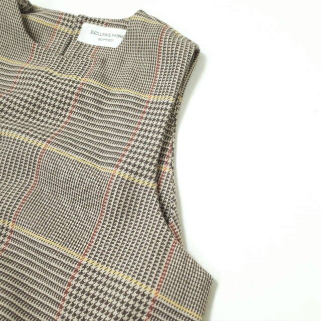 BEAMS BOY 22AW ポリエステルチェックノースリーブワンピース - メルカリ