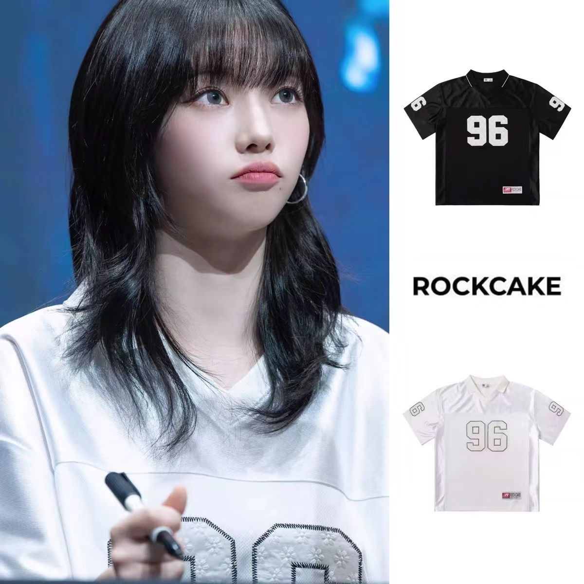 ROCKCAKE 半袖 Tシャツ サッカージャージー 流行 ファッション 春夏  ホワイト／ブラック