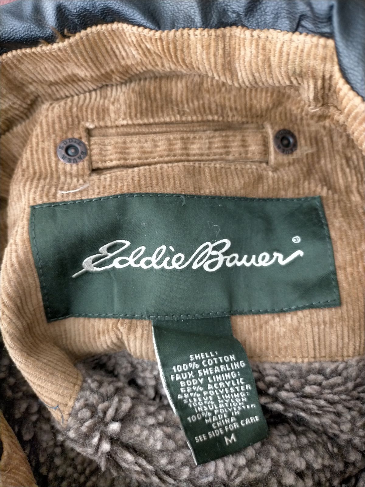 エディーバウアー Eddie Bauer 襟フェイクレザー コーデュロイ