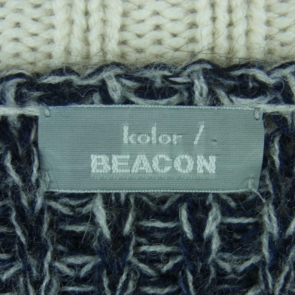 kolor カラー 21WBM-NO1331 BEACON ビーコン 杢ウール Vネック ニット セーター 日本製 グレー系 3【中古】