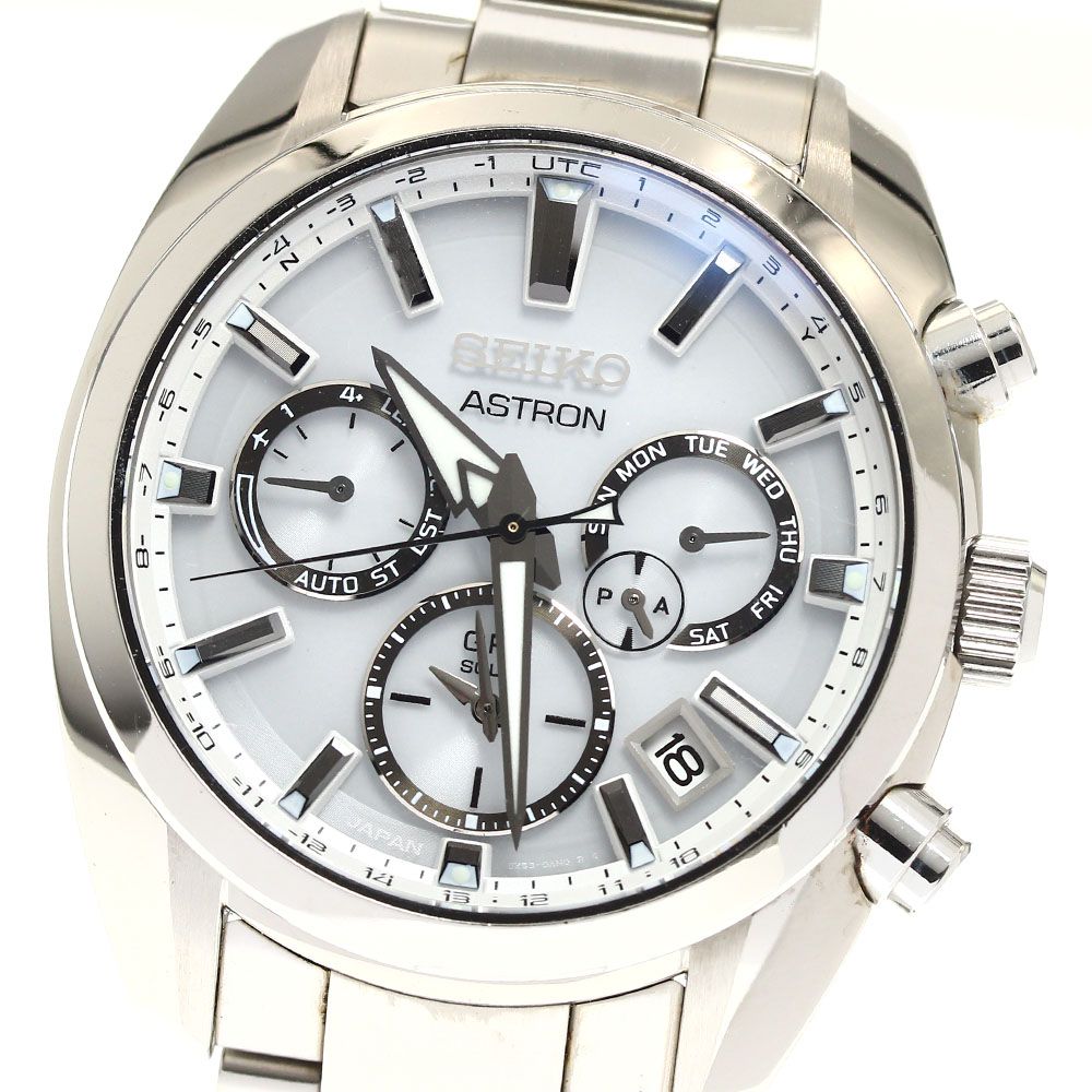 セイコーアストロン メンズ腕時計 白文字盤 SBXC047 5X53-0AJ0