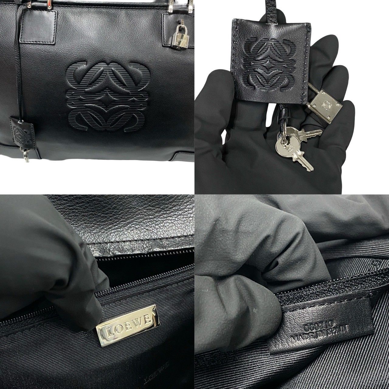 未使用保管品 鍵 袋付き LOEWE ロエベ アマソナ 44 アナグラム