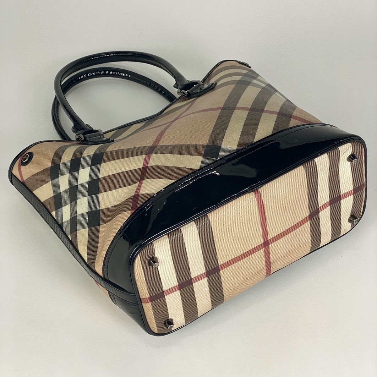 バーバリー BURBERRY チェック柄 トートバッグ ショルダーバッグ ノバ