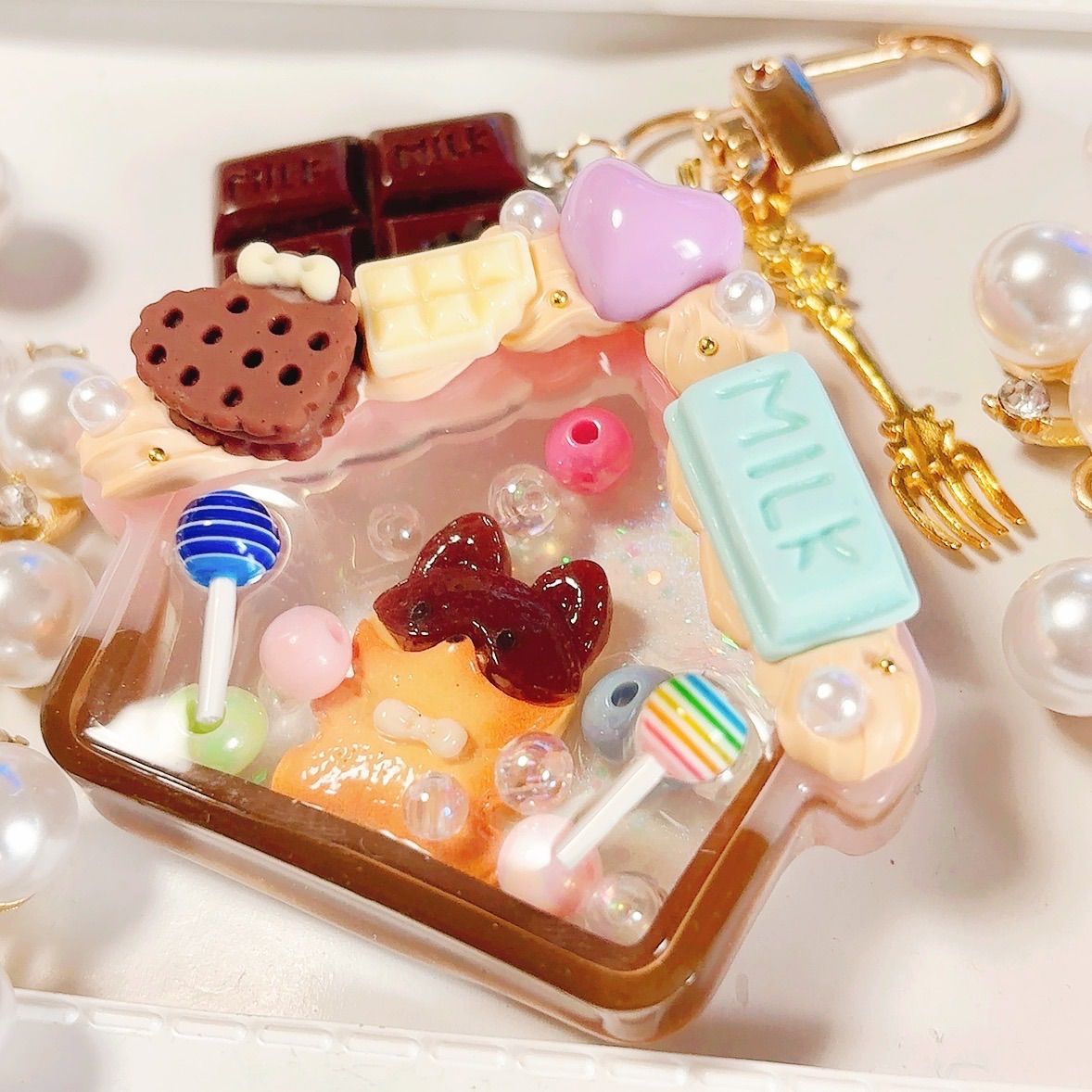 No.214 レジン シェイカー シャカシャカ キャンディー キーホルダー