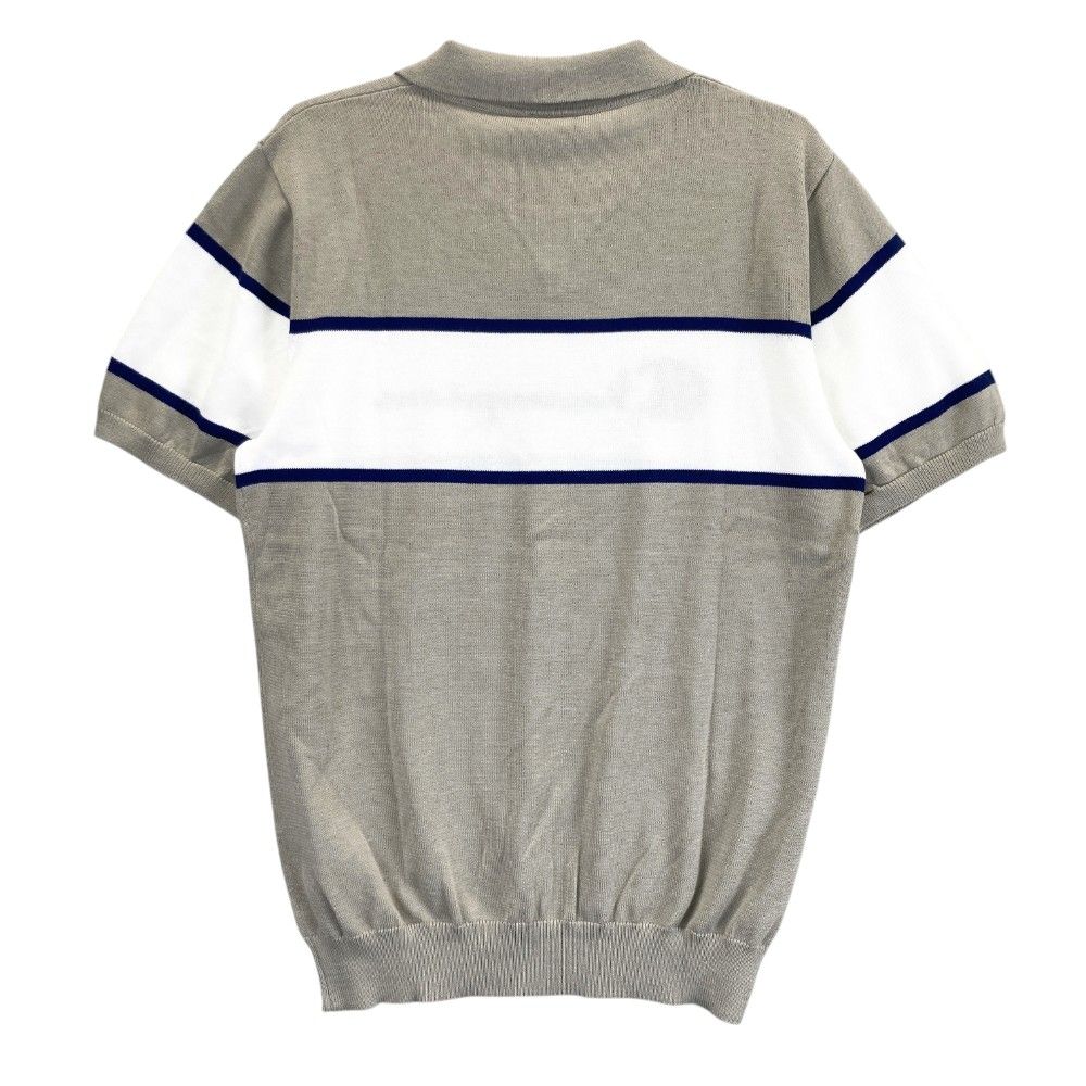サイズ：L CHAMPION GOLF チャンピオンゴルフ  サマーニット襟付きTシャツ  ベージュ系 [240101459546] ゴルフウェア メンズ ストスト CHAMPION GOLF チャンピオンゴルフ サマーニット襟付きTシャツ