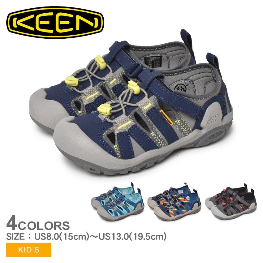 キーン サンダル 1027227 1027229 1026167 1026166 キッズ ジュニア 子供 ノッチ クリーク KEEN カラー:04.スチールグレー×ブルー 品番：1100-0101