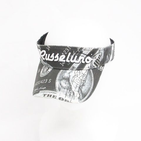 Russeluno ラッセルノ クレイジーパターン ロゴ 総柄 サンバイザー Russeluno ラッセルノ クレイジーパターン ロゴ 総柄 サン