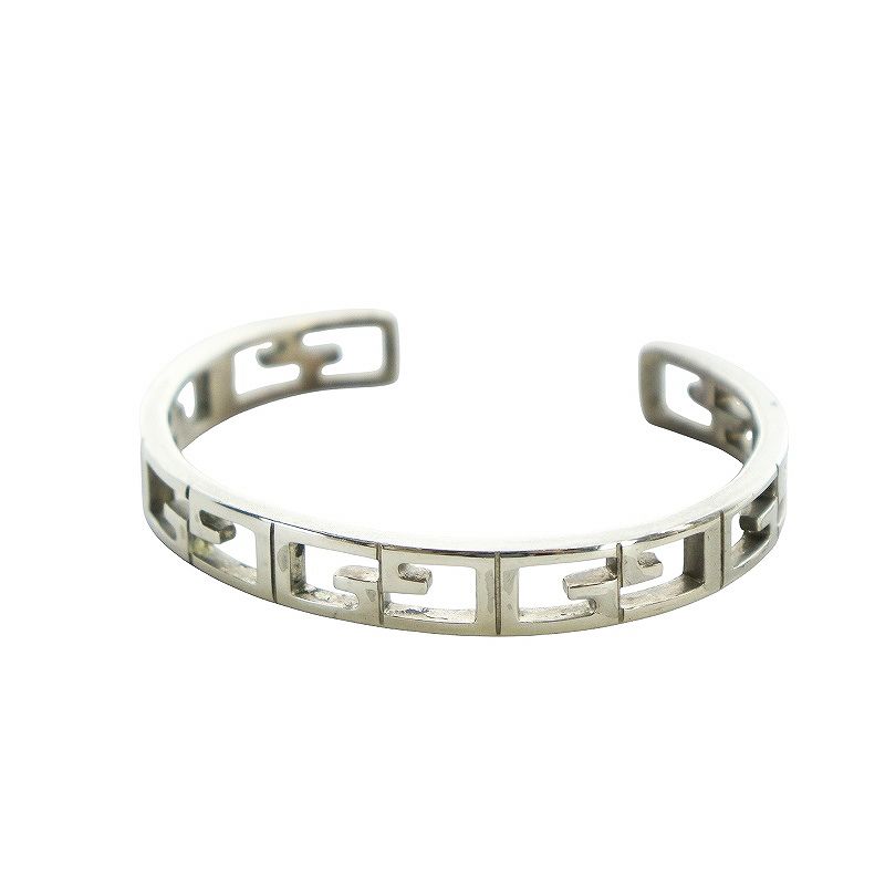 グッチ GUCCI バングル アクセサリー ブレスレット GG柄 ロゴ Silver925 シルバー色 GY18 |MQ OH