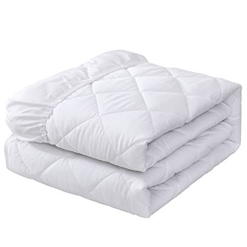 ホワイト_クイーン 160x200x30cm パッド一体型ボックスシーツ ベッドパッド ボックスシーツ 敷きパッド TEIJIN 帝人 マイティトップⅡ中綿使用 抗菌 防臭 防ダニ加工 洗える オールシーズン 全周ゴム付き ベッドカバー ベッドシーツ ベッドマ