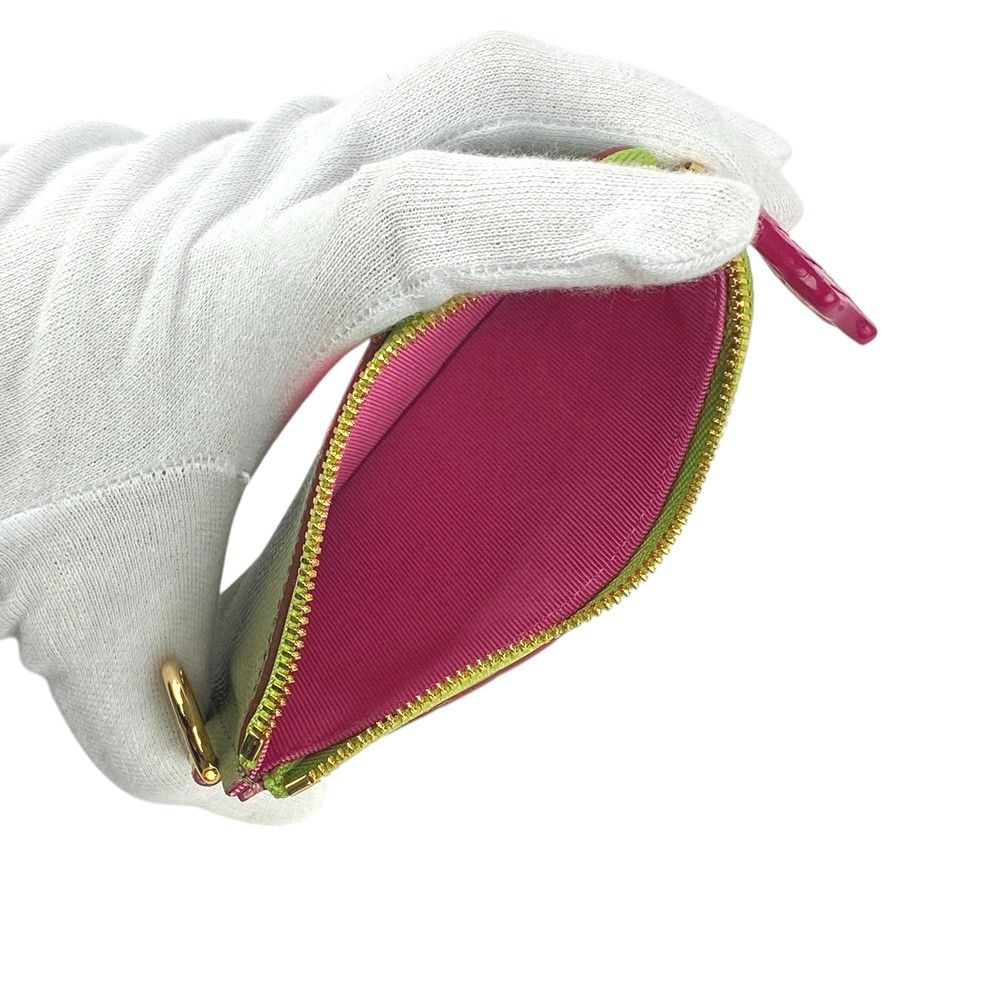 ■未使用■　チビナイル ケース 小銭入れ ウォレット 財布 クロコ グリーン ピンク 【322686】8 □未使用□ チビナイル コインケース 小銭入れ ウォレット 財布 クロコ