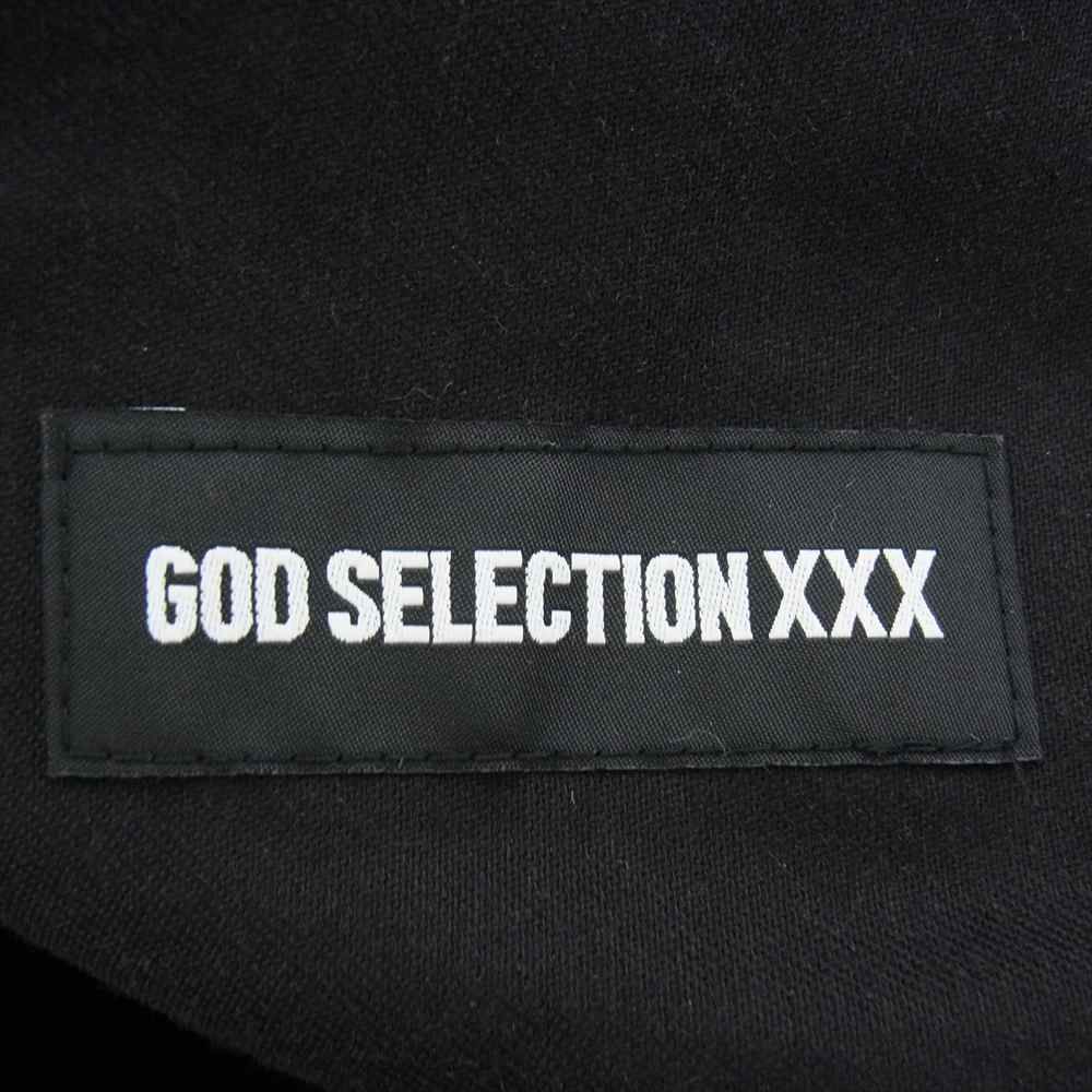 GOD SELECTION XXX ゴッドセレクション サイドライン ロゴ トラック パンツ ジャージ ブラック系 L【中古】