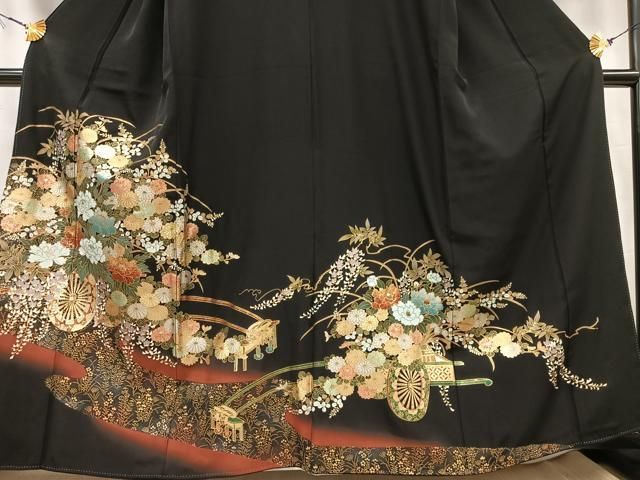 平和屋着物□豪華黒留袖 作家物 飛鳥風景文 暈し染め 正絹