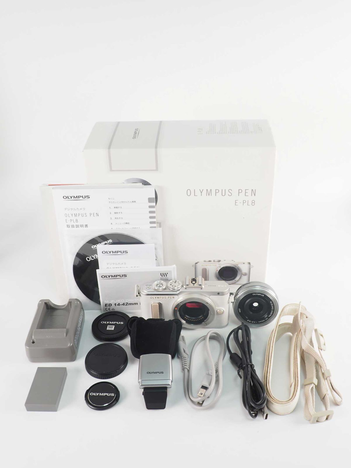 OLYMPUS E−PL8 E-PL8 14-42 EZ レンズキット WHI… OLYMPUS PEN E-PL8