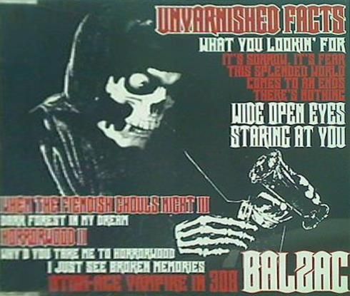 BALZAC　バルザック「UNVARNISHED FACTS」中古CD BALZAC バルザック「UNVARNISHED FACTS」中古CD - メルカリ