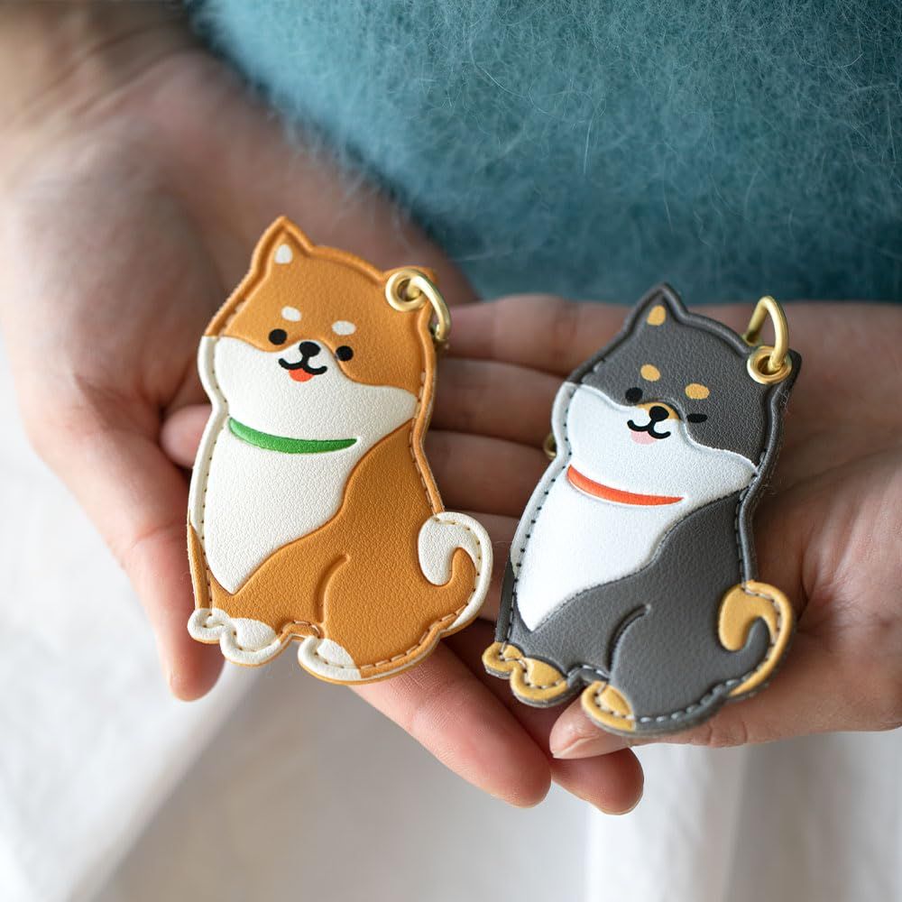 【迅速発送】U-PICK ネコキーホルダコイン型Edy（QUICPAYコイン）PU革キーホルダー500円コイン収納カバー  Airtag保護ケース可愛い動物キーホルダーストラッ