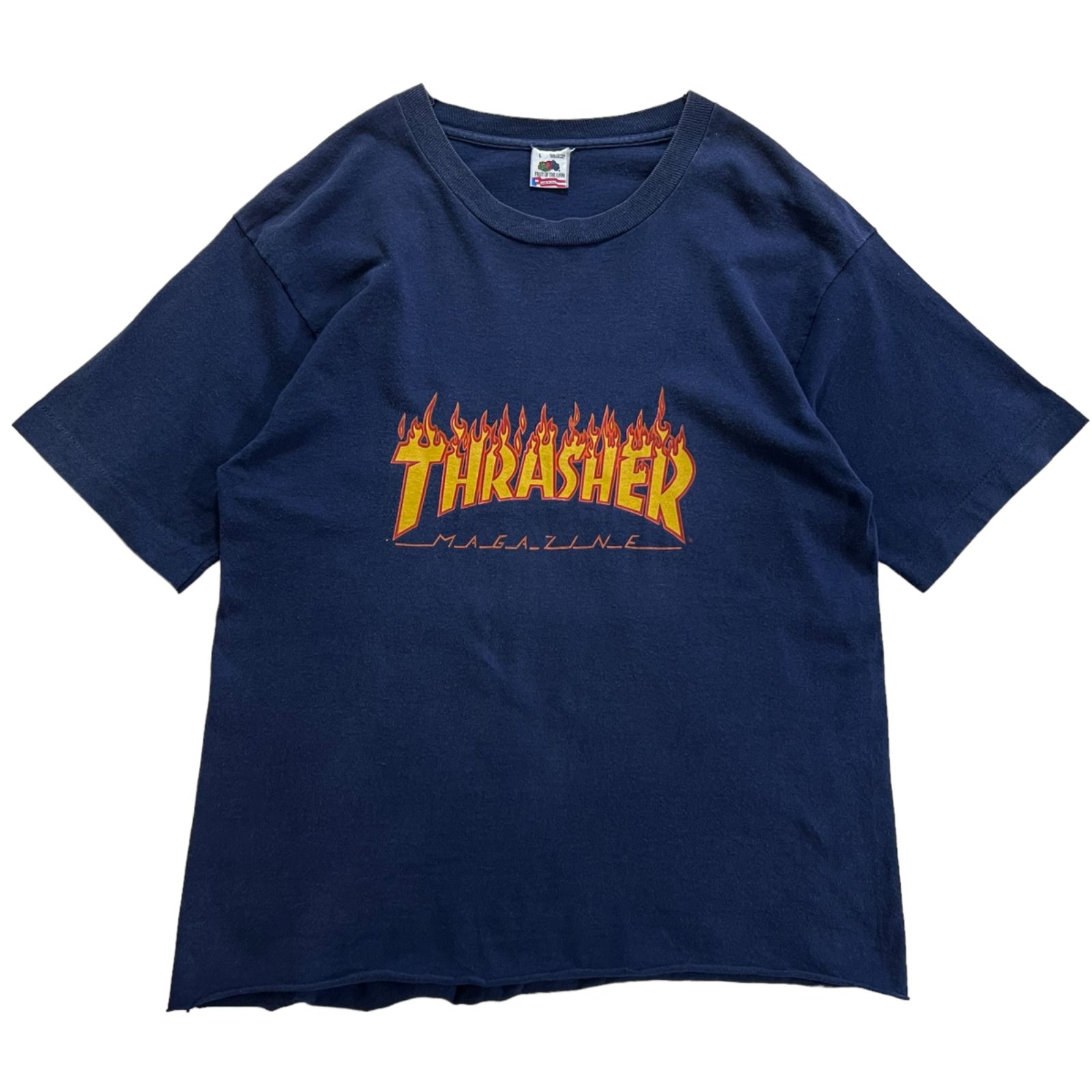 90s USA製 THRASHER ファイヤーフレイム ロゴプリント Tシャツ - メルカリ