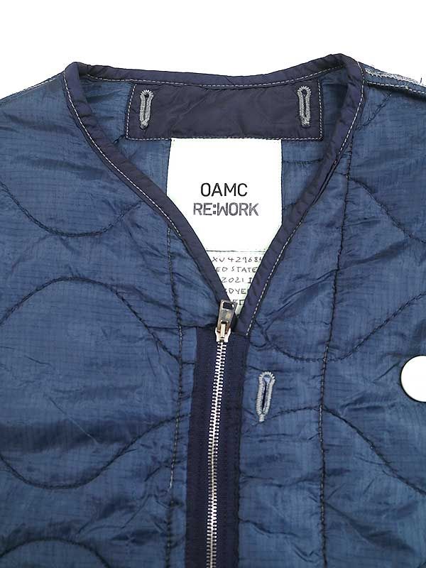 OAMC オーエーエムシー 22AW RE:WORK キルティングベスト ブルー L