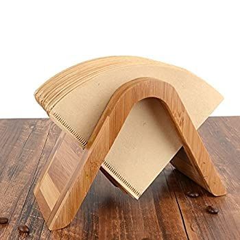 Type A - Bamboo Coffee Filter H er Coffee Paper Storage Rack Coffee Filter Paper Container Stand Size 4 Filter Paper H er T