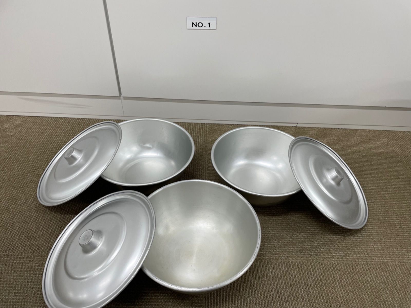 【学校給食　ボウル蓋付き　3個セット】