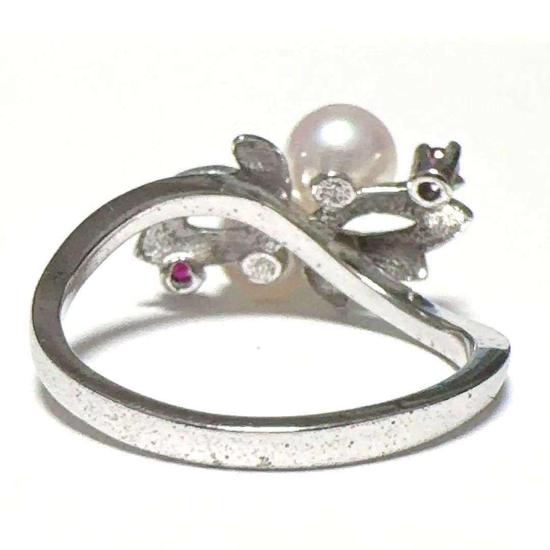 TASAKI タサキ 指輪 リング SV シルバー パール5.4mm×2 石付き FORTGASGNV_COM_BR