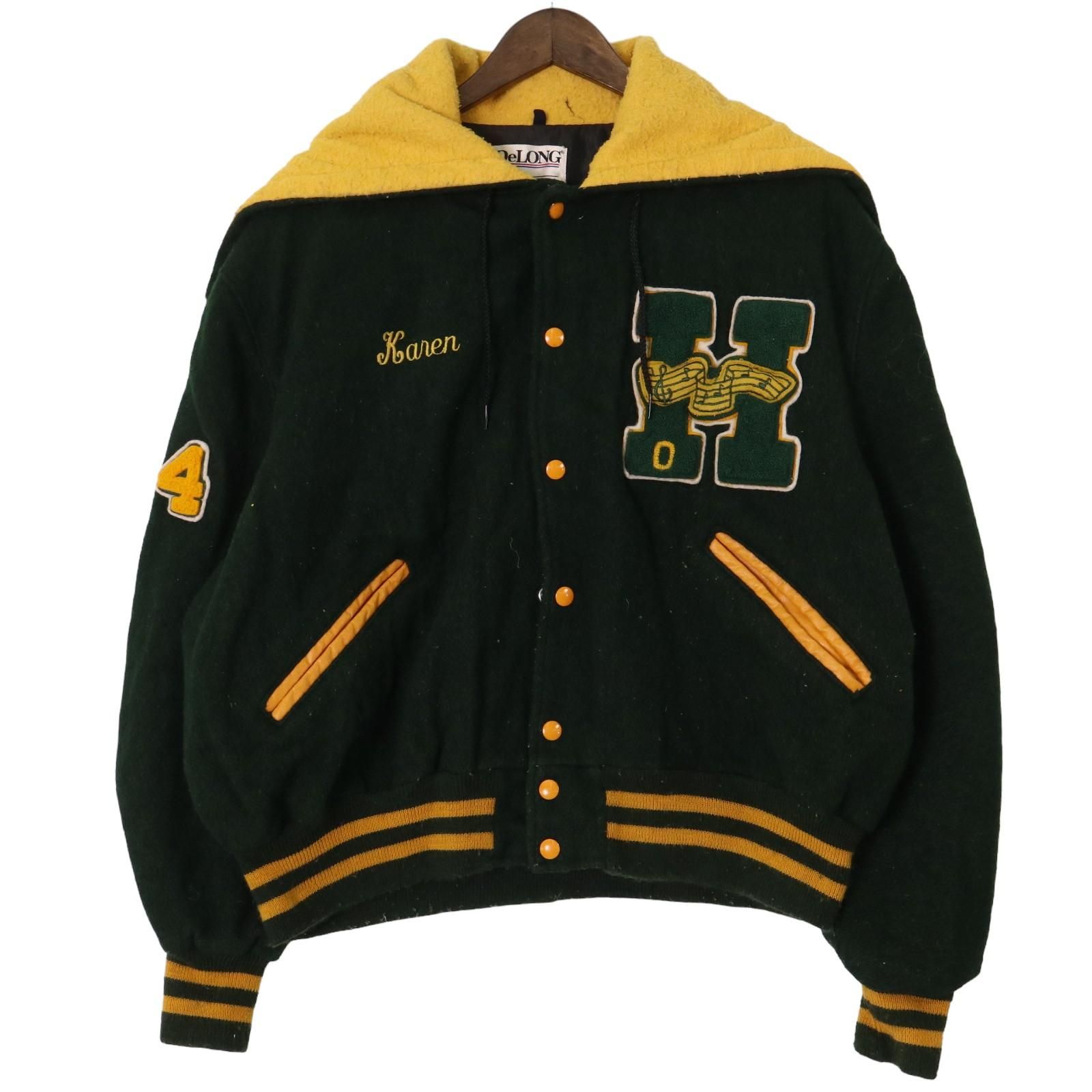 90年代 USA製 DeLONG デロング セーラーカラー スタジアムジャケット 